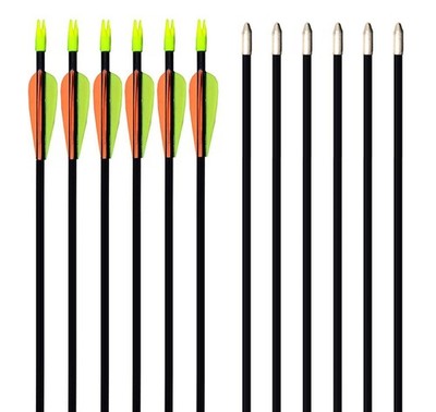 GPP 28'' Fiberglass Archery Target Arrows - Practice 28'', 12 Black 