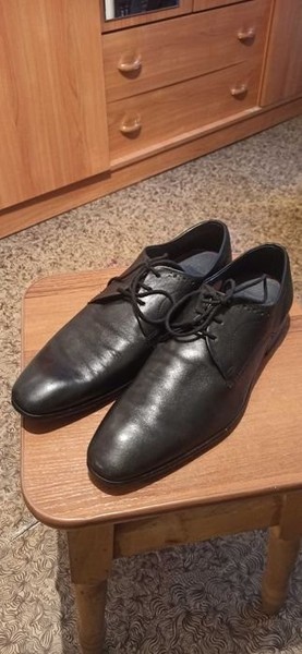 Men Daniel Hechter Heels Black Leather 41 #1A0Q