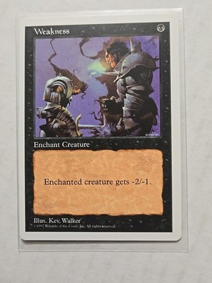 Weakness - 5th Edition - LP - Common - Enchant Creature - MTG