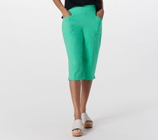 Denim Co. Active Regular Duo Stretch Skimmer with Pockets Pants Soft Jade 4X N