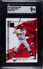 Johnny Bench 2024 Panini Impeccable Silver 13/60 SGC 9