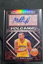 2021-22 Panini Obsidian - Volcanic Auto Metta World Peace #VS-MWP Electric 3/5