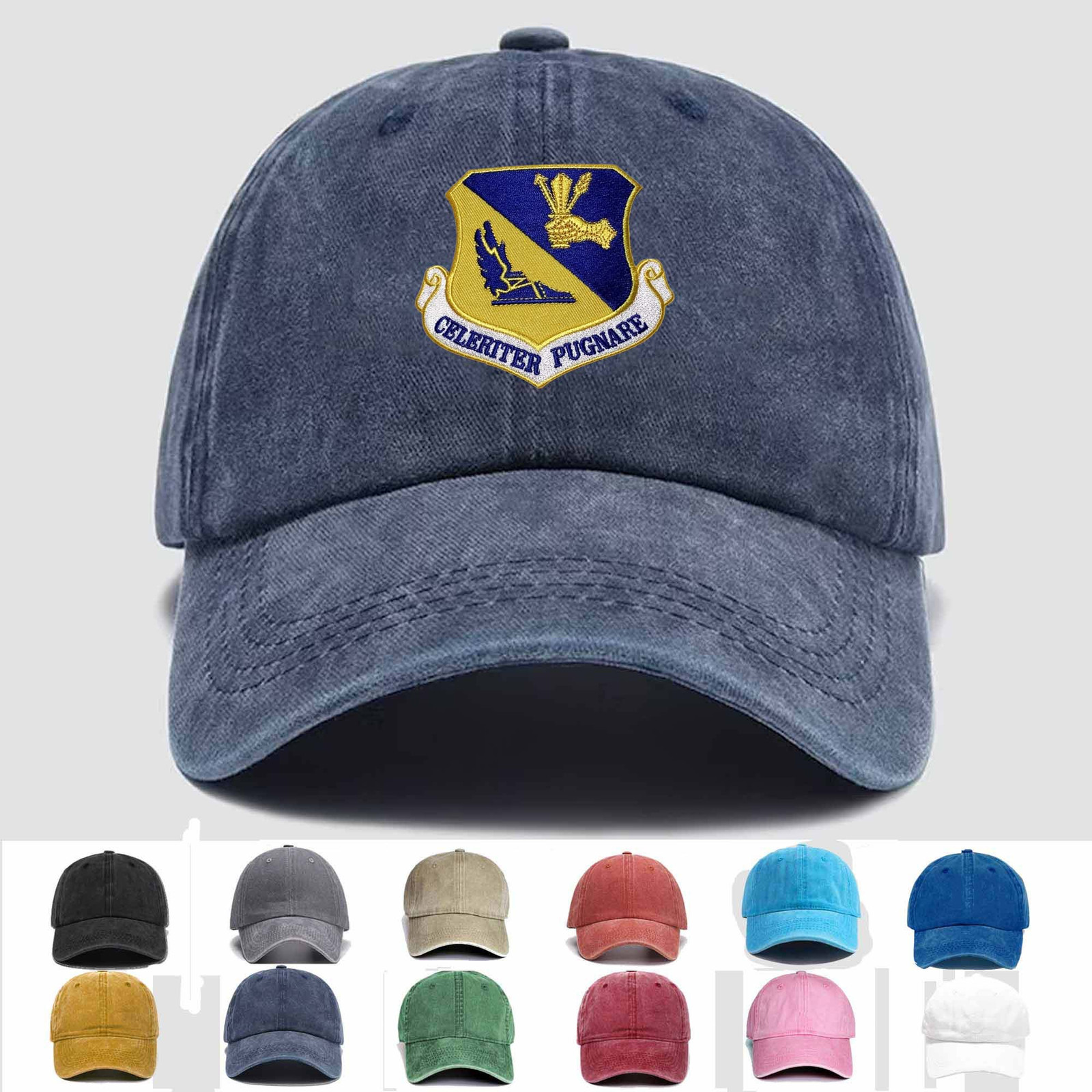 Custom Embroidered Hat Celeriter Pugnare 374th Airlift Wing, Veteran Cap, Gift