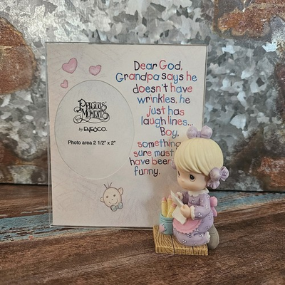 #ad #ad Precious Moments Porcelain Picture Frame As Is Or W Adorable Memories 2.5quot; X 2quot; $17.49