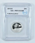 2013-S Washington Quarter Silver Fort McHenry ATB PR70 DCAM ICG *0859