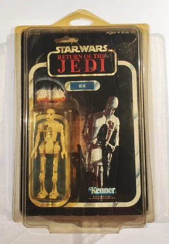Vintage 1983 Star Wars Return of the Jedi 8D8 Figure 77 Back Carded