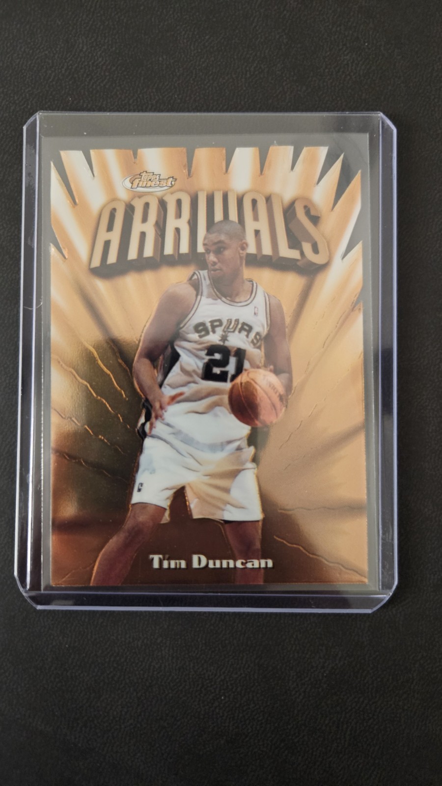 1997-98 Finest Tim Duncan Embossed Arrivals Rare Rookie RC #325 Spurs