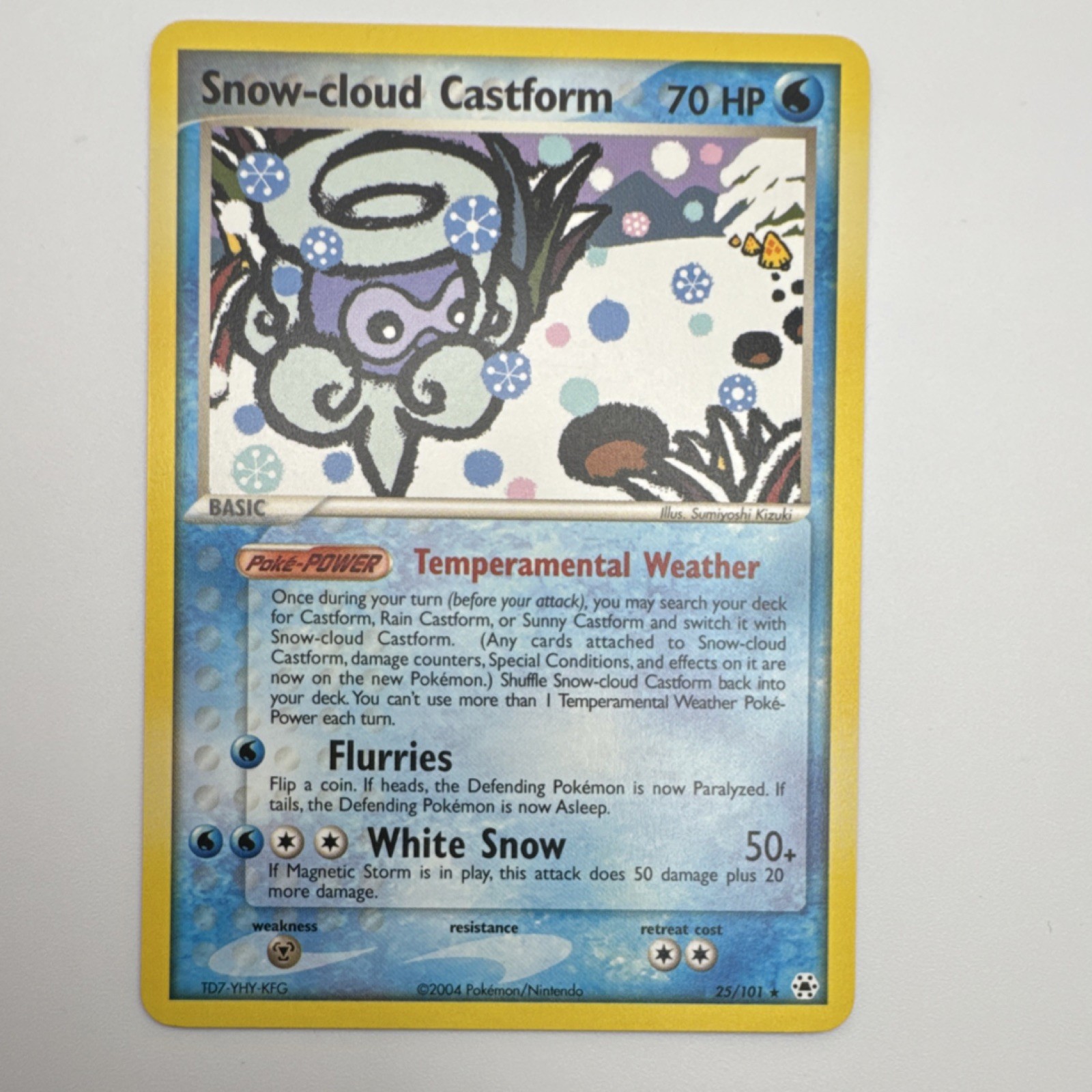 Snow-cloud Castform 25/101 EX Hidden Legends Rare Basic 70 HP Regular 2004