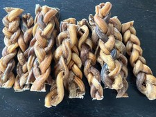 6  Braided Bully Sticks for Dogs Thick Heavy Chews  Natural Beef choose a pack