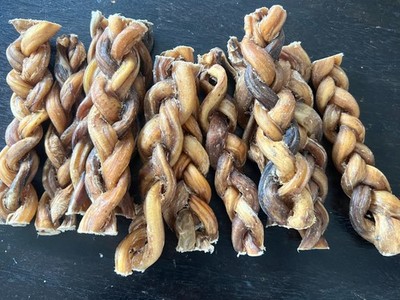 6  Braided Bully Sticks for Dogs  Thick Heavy Chews | Natural Beef choose a pack
