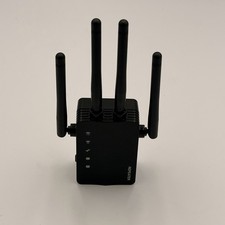 Black Wireless High Speed Dual Band 1200 Mbps WiFi 5 Repeater
