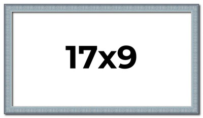 17x9 Frame Blue Scuffed Farm Board Solid Wood Picture Frame Width 0.75 Inches |