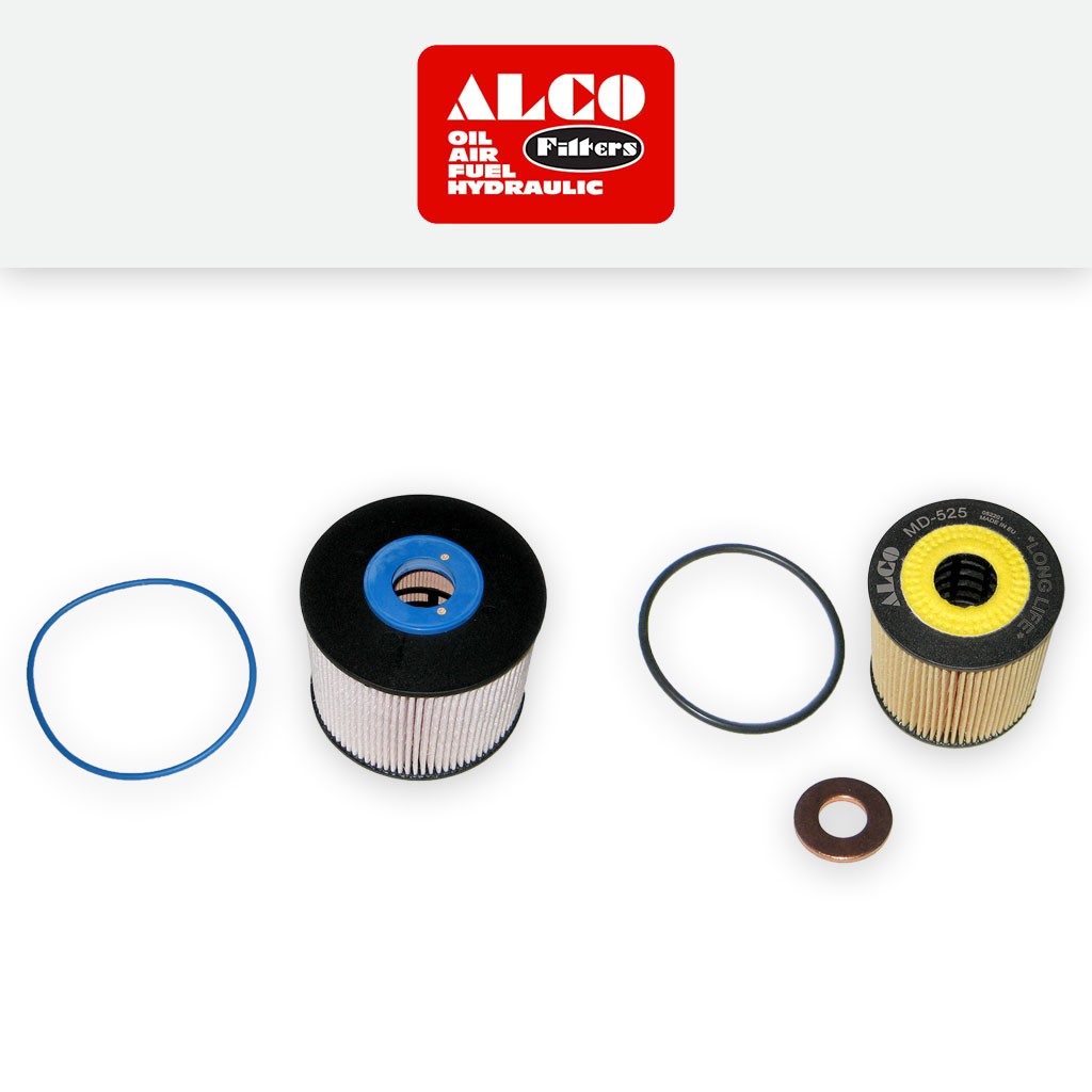 SERVICE KIT for PEUGEOT 308 2.0 HDI DW10CTED4 ALCO OIL FUEL FILTERS (2009-2014)