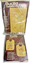 Bucilla Needlecraft copri culla abbinato 39x60" e due bavaglini grandi nuovi