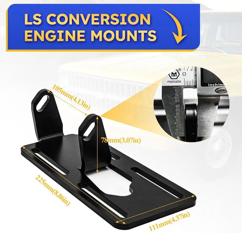Soportes de motor de conversión LS/soporte de conversión de motor ajustable intercambiable para 1973- Foto 4 de 4