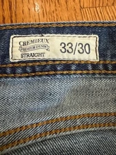 Cremieux - Premium Denim Jeans - Men’s Size 33 x 30 Dark Wash Straight