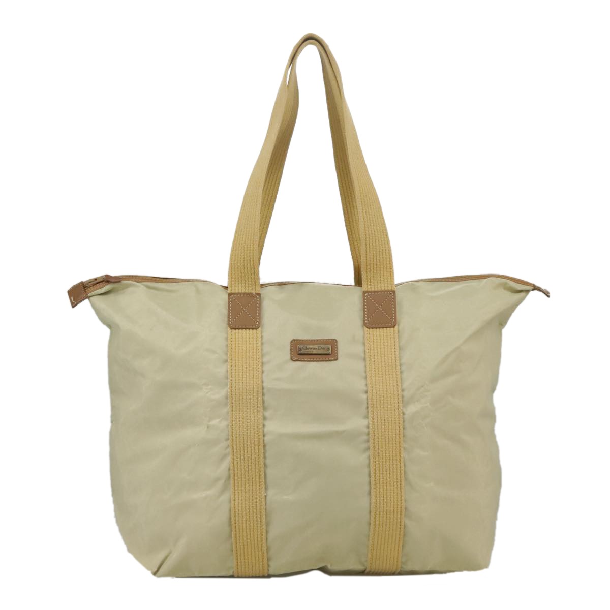 Dior Beige Synthetic Leather Tote Bag 100% Authentic Luxury Handbag