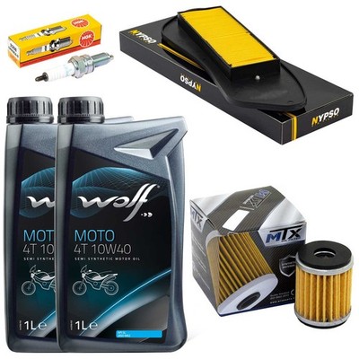 Set Ölfilter 2L Öl Wartung Luftfilter Zündkerzen für Yamaha YP 125 X-Max 2006-16