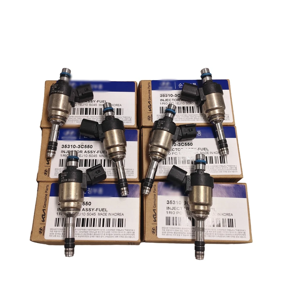 6PC FUEL INJECTOR &O-Ring FOR 2012-2017 HYUNDAI Genesis KIA K900 3.3L 353103C550 Foto 3 de 4