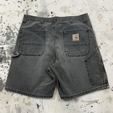 Vintage Carhartt WU1905 Duck Canvas Utility Carpenter Shorts Mens 34 Workwear