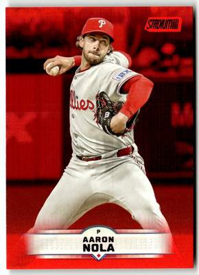 2025 Topps Stadium Club MLB No. 145 Aaron Nola Red Parallel