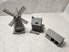 N Scale 1:160 Windmill/Cottage/Stable for Model Train Environment