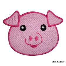 Cute Piggy Face Logo Embroidered Sew/Iron On Patch Patches