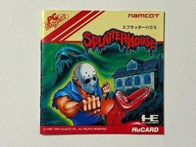 DDP Splatter House NEC PC Engine PCE HuCard Hu Card Japan JP w/manual Tested