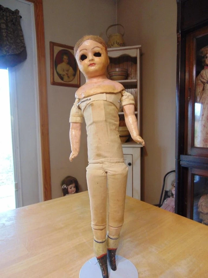 ¿Cera antigua sobre composición? Muñeca~PIEZAS/REPARACIÓN~ÁSPERA~SIN OJOS~18"~TLC~Halloween~ Foto 2 de 4