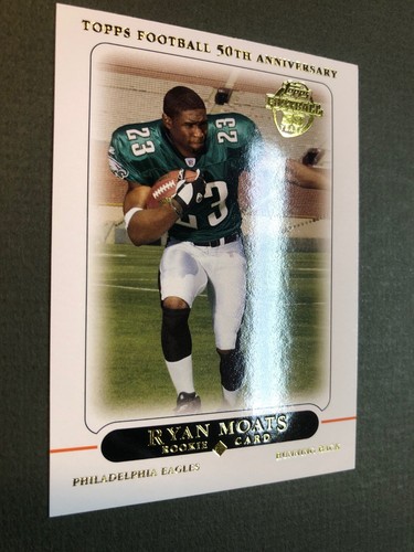 Carta Topps Football 50° Anniversario Ryan Moats Rookie 2005 n. 425 Eagles quasi nuovo - Foto 2 di 4