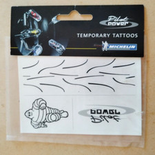 MICHELIN TATOUAGES PROVISOIRES BIBENDUM PILOT POWER NEUF SOUS BLISTER SET OF 3 