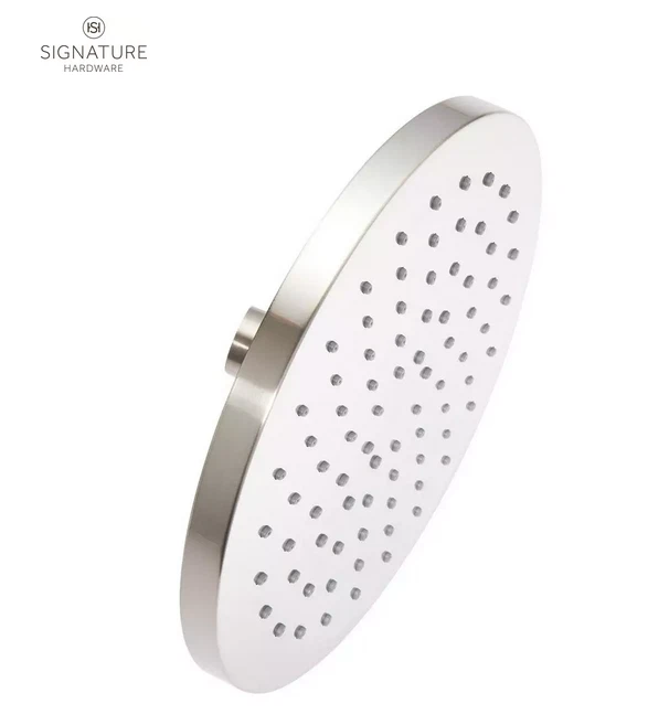 Signature Hardware 8" Modern Round Rainfall Shower Head 1.8GPM - Brushed Nickel
Opens in a new windo