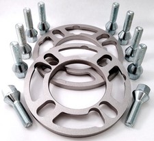 Pair of 10mm universal shims spacers + 10 extended 35mm thread alloy wheel bolts