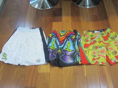 Lot of 3 Flow Society,Team A-Line, Reversible LifeStyle Youth  Lacrosse Shorts