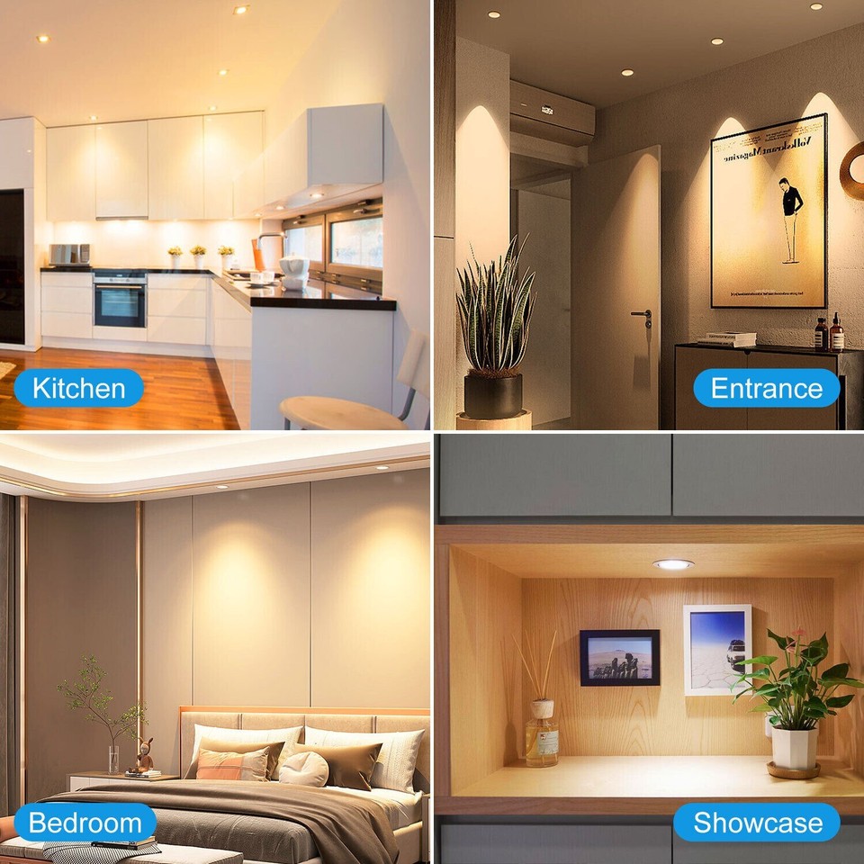 1x 9W (=61W) GX53 LED 3000K Warm White Kitchen Under Light