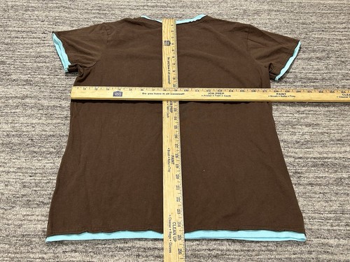 Lazy One Bearly Awake Women’s Medium Tee Cotton Brown Black Bear Breathable - Picture 6 of 8