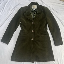 Vintage Women’s M Medium Olive Green Peacoat With Pockets