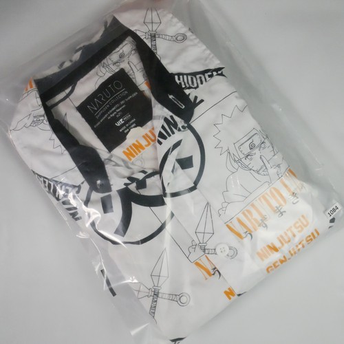 Camicia bianca con bottoni Naruto Shippuden Collection uomo taglia M Ninja Academy - Foto 11 di 11