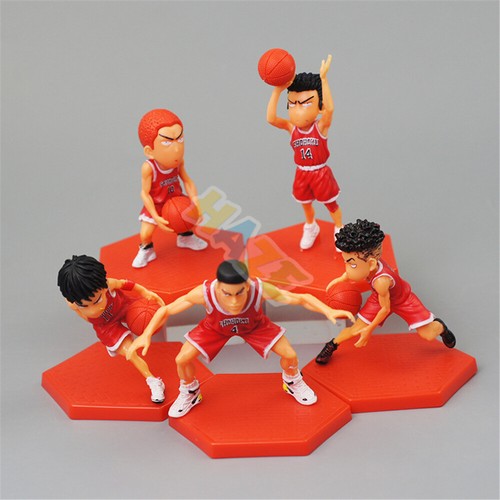 5pcs/set Anime Slam Dunk Aktion Figur Modell Spielzeug Kuchen Dekoration Neu - Picture 1 of 6