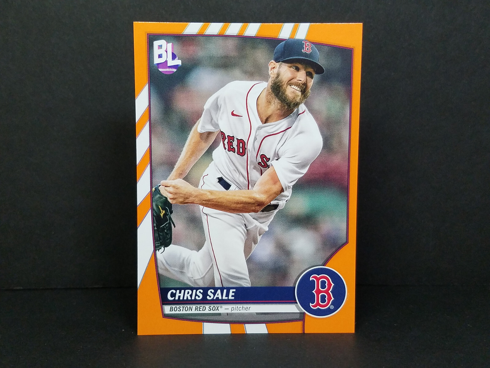 2023 Topps Big League #39 Chris Sale, Boston Red Sox - Electric Orange Parallel