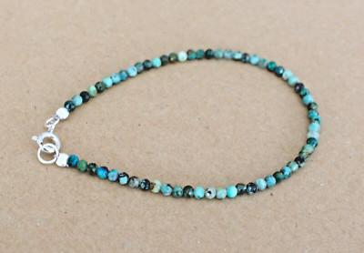 18 cm Facettiert  Afrikanischer Türkis Edelstein  Armband   2,7 mm ( L-50*)