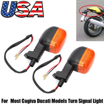 Pair of Rear Turn Signals Winker Light For Ducati Monster 900 916 748 ST2 Cagiva