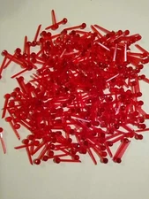 Vintage Dark Red Round Small 5mm Globe Pin Lights Bulbs Ceramic Christmas Tree