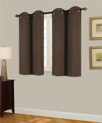 1 PANEL SOLID THERMAL 100% BLACKOUT GROMMET BATHROOM WINDOW CURTAIN DRAPE 54 K54 - Picture 4 of 27