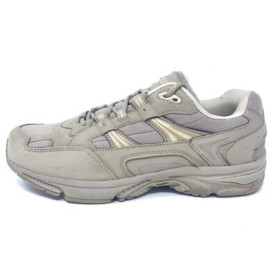 Vionic Walker Beige Leather Lace Up Arch Support Walking Sneakers Mens Sz 13 M