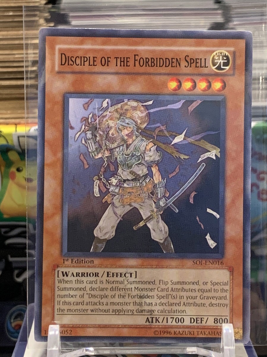 Yugioh Card: Disciple Of The Forbidden Spell SOI-EN016, 1st Edition Dad 1Z