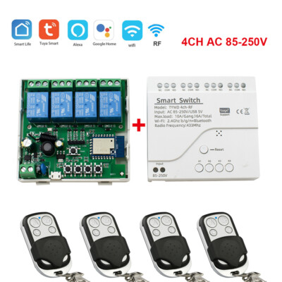 4CH TUYA WiFi Smart Switch Modul 7V 12V 32V 230V 433mhz Funkschalter Kit F Alexa