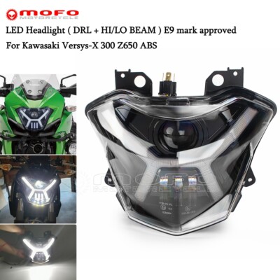 LED Headlight DRL Angel Eyes for Kawasaki Versys-X 300 KLE300 2017