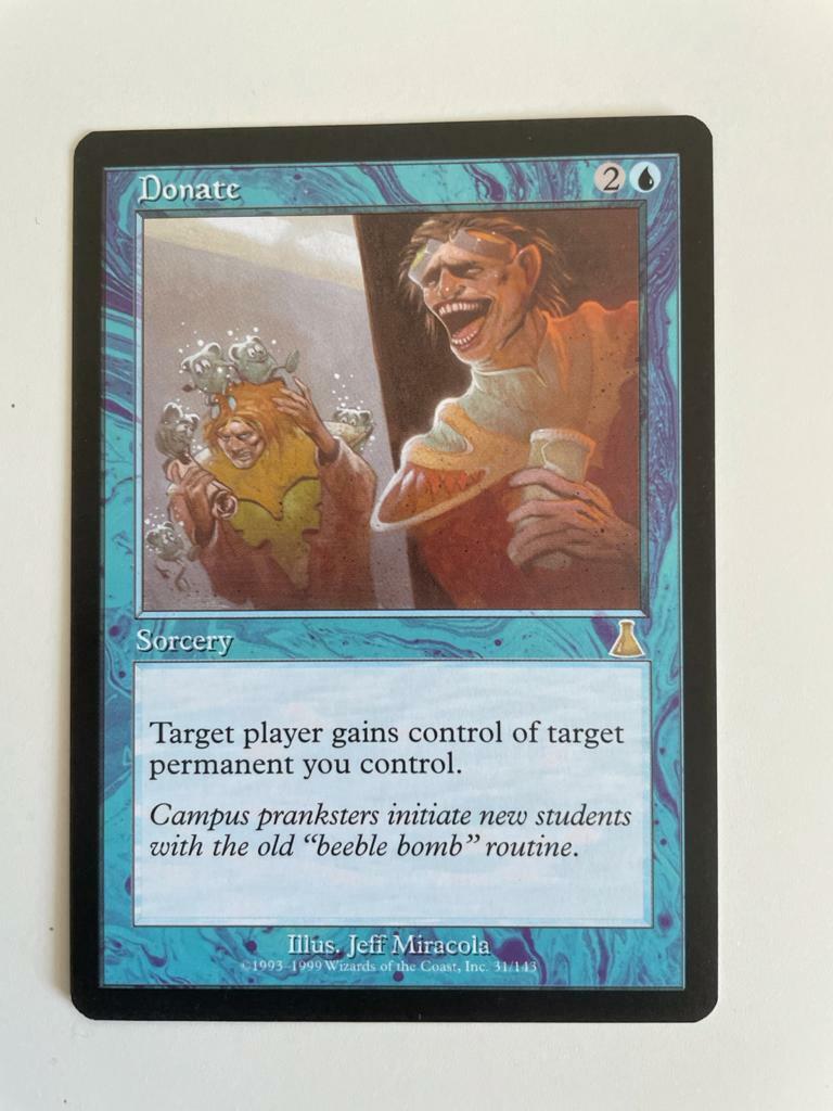MTG URZA'S DESTINY DONATE NM MAGIC THE GATHERING RARE BLUE SORCERY CARD ENGLISH