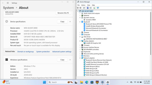 LENOVO ThinkPad T470 14" FHD I5-6300U 256GB 8GB W11P Webcam Backlit FP Reader - Picture 3 of 16